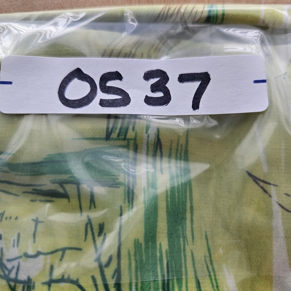 Vintage 90s PIANO Lime Green Silk Blouse Floral Print Long Sleeve Shirt 1X - Picture 12 of 12